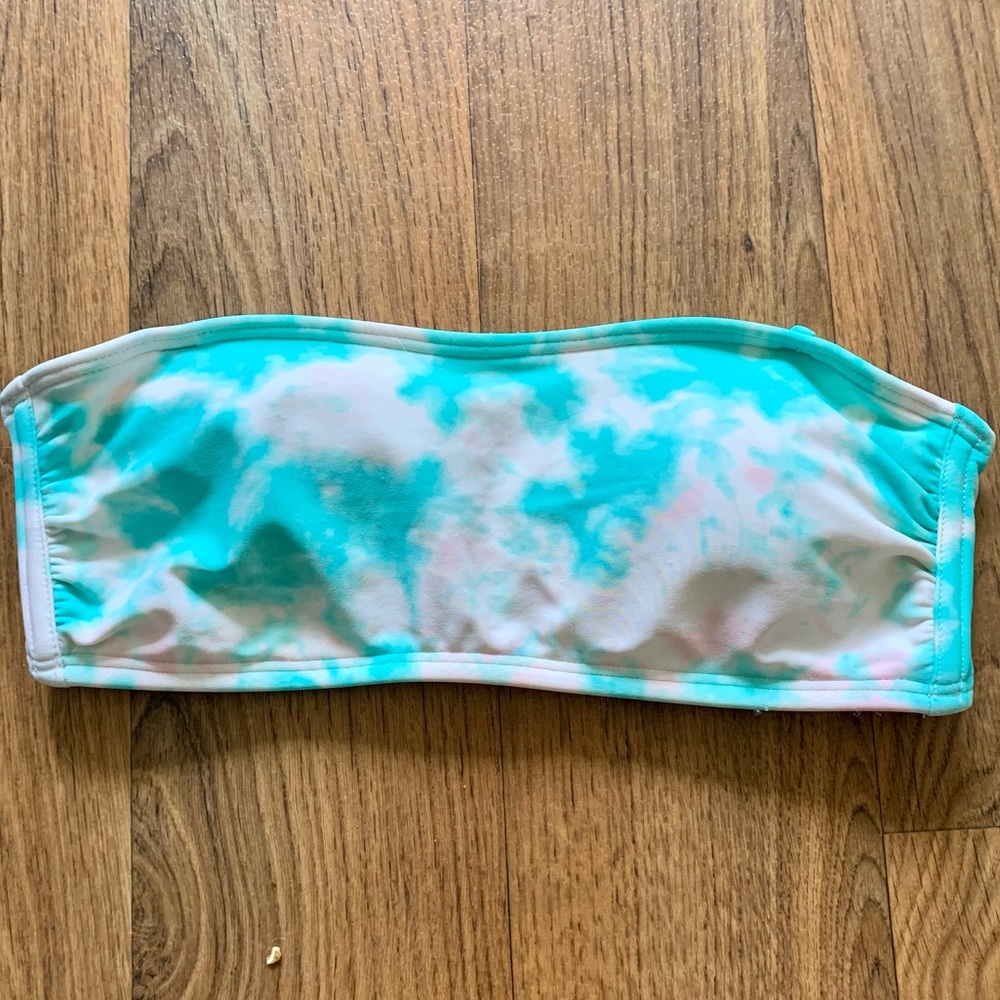 Hollister Cloud Tie Dye Strapless Bikini Top Sz XS